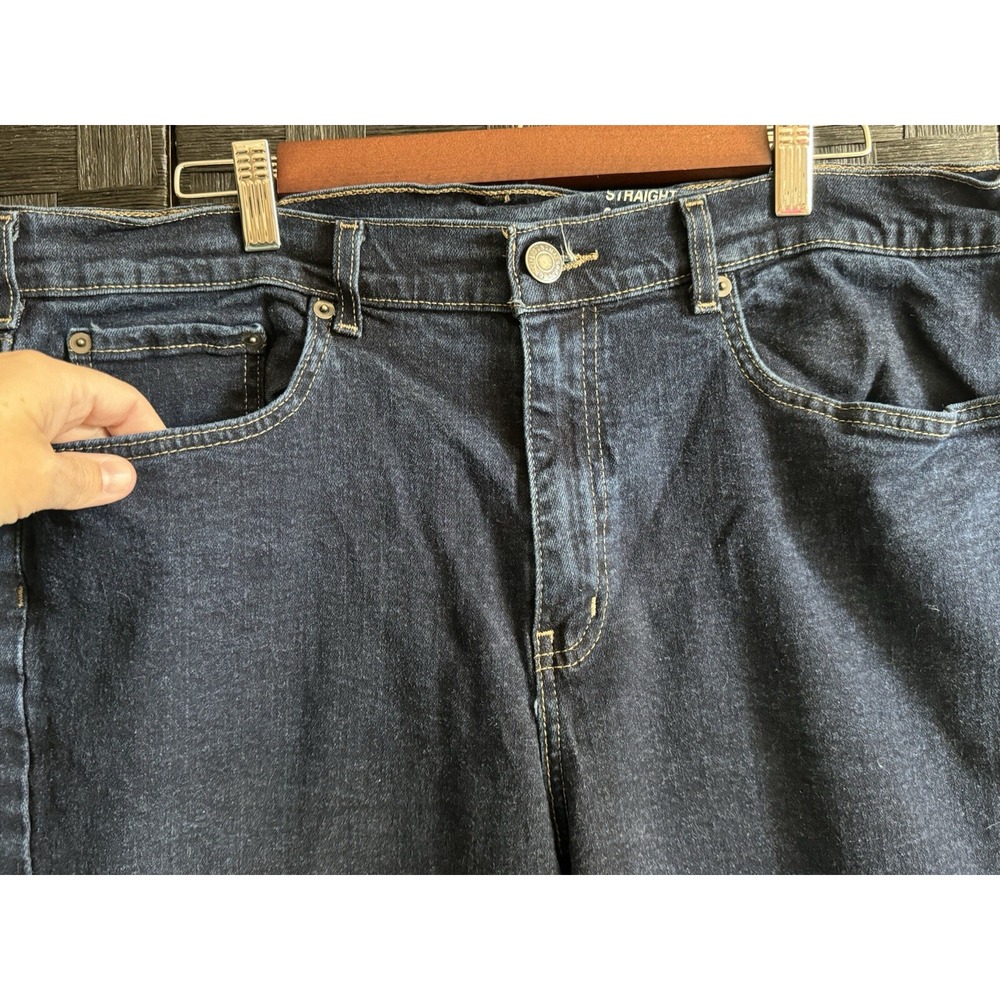 Sonoma Men's Straight Jeans 38 X 30 solid dark wash - Picture 3 of 16